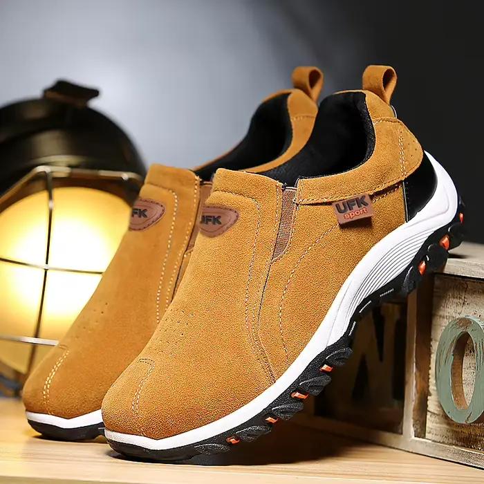 Chaussures de randonnée PUAMSS imperméables en polyester pour homme résistantes à l'usure pour randonnée, marche et chasse