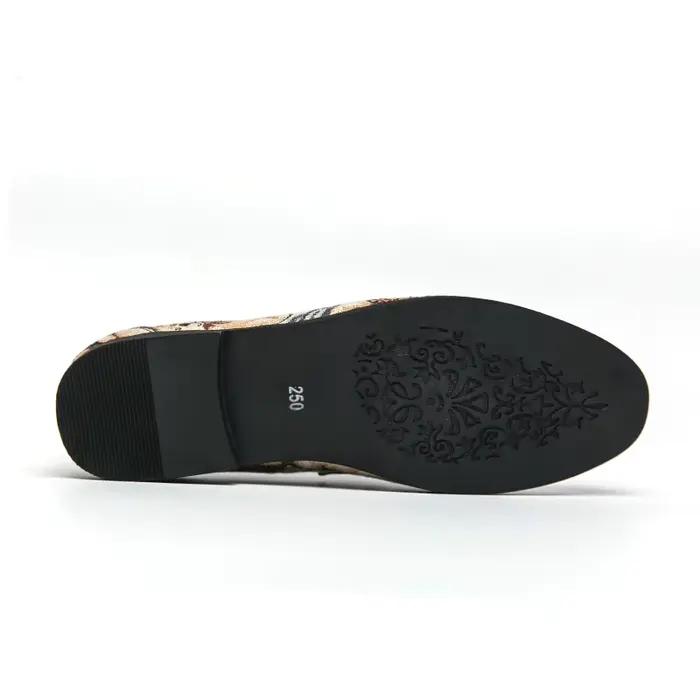 Luxe ours imprimer hommes mocassins marque concepteur mocassin homme brodé appartements décontracté sans lacet