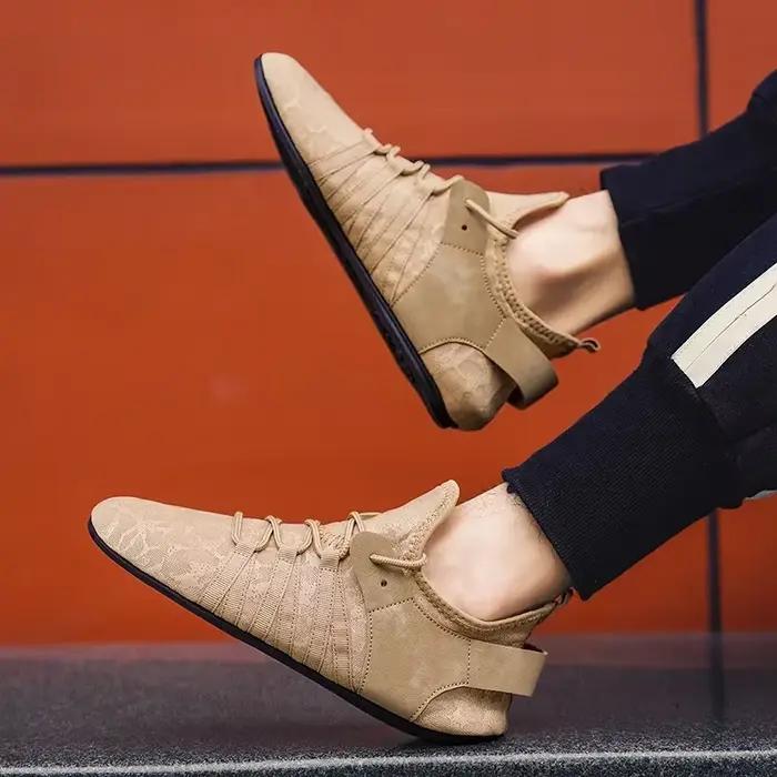 YRZL Mocassins pour hommes Chaussures antidérapantes Légères Confortables Couleur unie