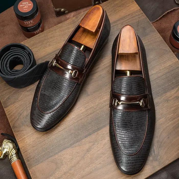 Hanmce-Mocassins en Cuir group pour Homme