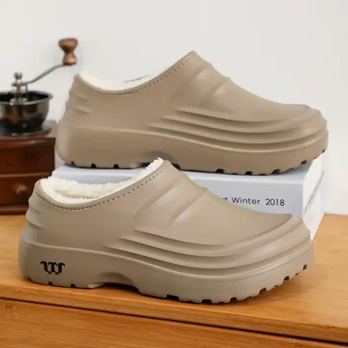 Eva Chef pantoufles hiver chaud cuisine antidérapant imperméable Restaurant chaussures de travail taille 36-47