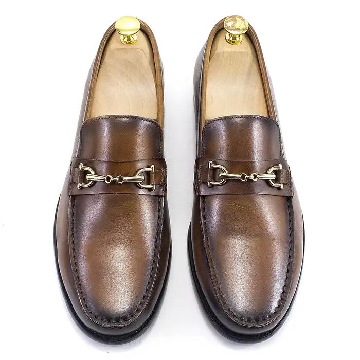 Mocassins en cuir véritable DANIEL WAFER style italien pour hommes, bottines sans lacets, chaussures habillées, occassions spéciales et quotidiennes