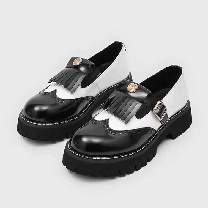 Chaussures Derby classiques à semelles épaisses pour hommes