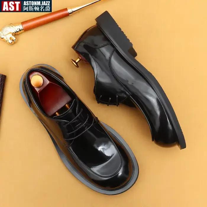Chaussures de luxe classiques pour hommes Oxford, chaussures Derby formelles en cuir véritable pour fête de mariage, Style européen, haute qualité, nouvelle collection