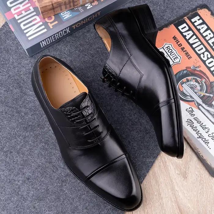 Oxfords chaussures habillées Pour hommes en cuir élégant mariage formel Soulier Pour Homme Classique à lacets Zapatos Hombre Sapato Masculino