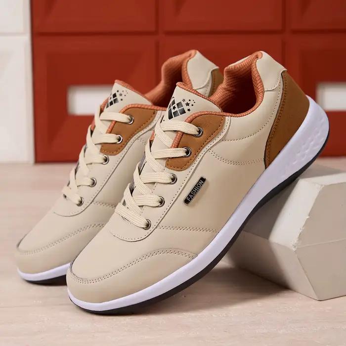 ZERJER Nouvelle Collection – Chaussures Décontractées Confortables pour Hommes, Baskets en Cuir Tendance Antidérapantes, Chaussures Plates Respirantes et Légères pour le Quotidien