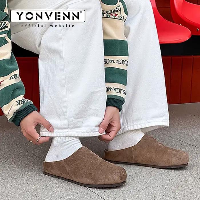Original2025 été nouveau Birken pantoufles pour hommes Premium gris Style minimaliste Cleanfit vache daim extérieur sandales de plage