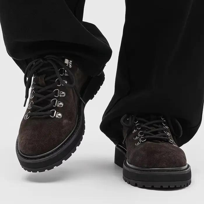 Chaussures en cuir véritable hommes Derbys printemps automne marque plate