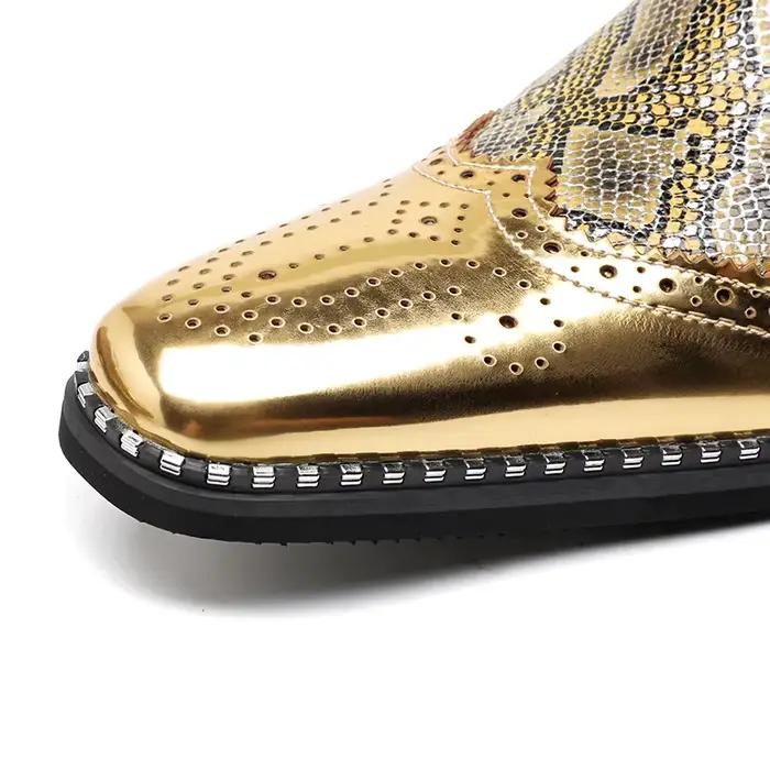 Chaussures formelles en peau de serpent Mars pour hommes