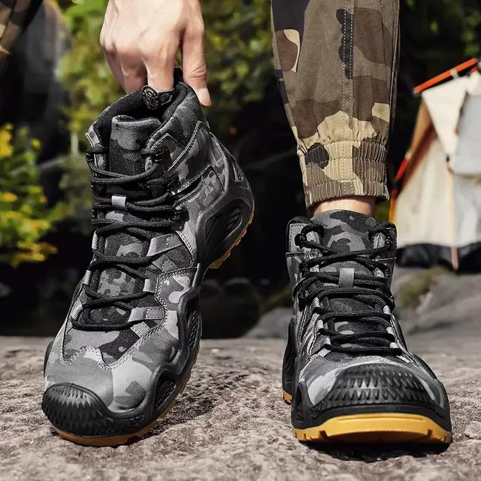 Chaussures de randonnée antidérapantes résistantes à l'usure confortables pour homme occasions spéciales bottes de travail dans le désert plateforme bottines d'automne et d'hiver bottes de neige