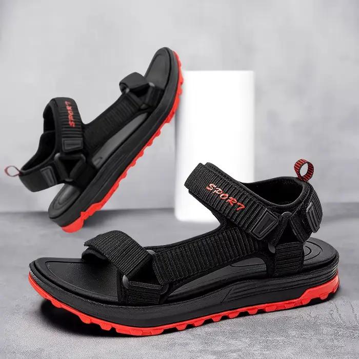 Sandales d'été pour hommes GENKCOAT style classique motif vichy confortables et élégantes pour plage et cérémonies décontractées