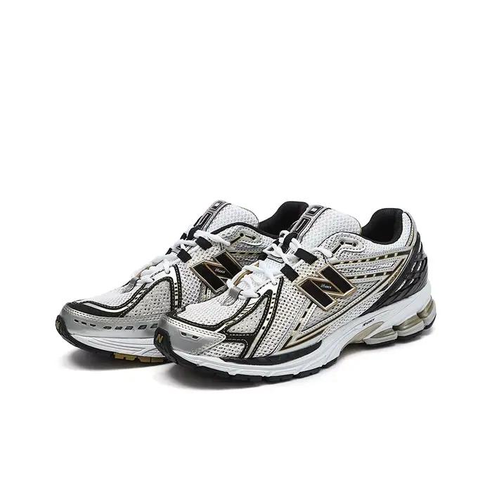 New Balance NB 1906R Chaussures de course basses unisexes tendance rétro polyvalentes en maille textile et cuir synthétique blanc argenté