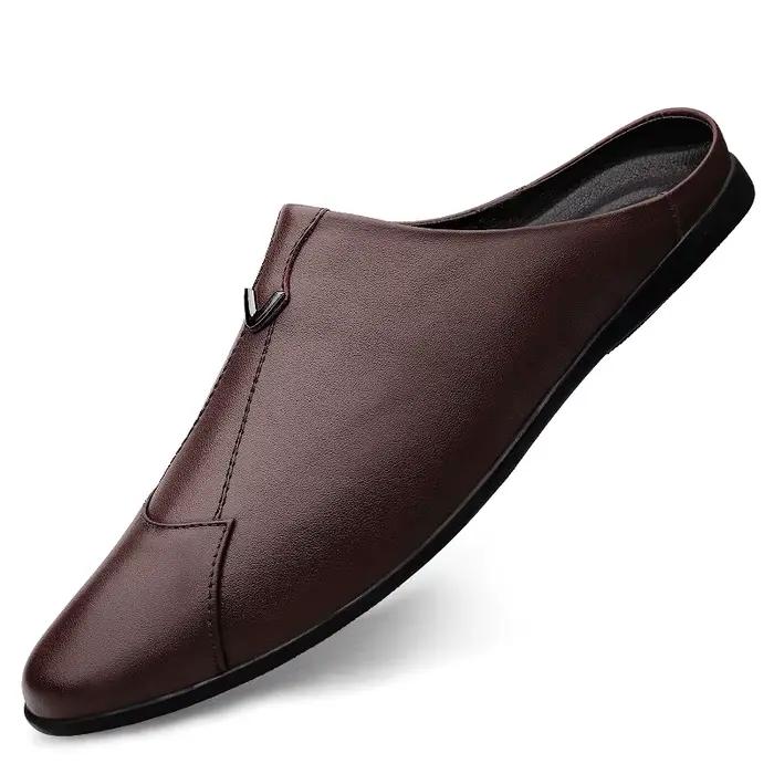 Pantoufles Italiennes en Cuir group pour Homme