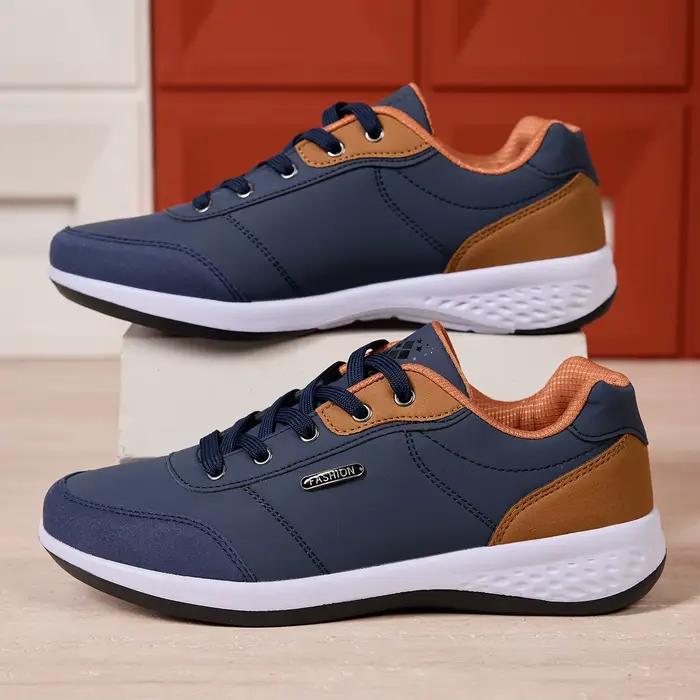ZERJER Nouvelle Collection – Chaussures Décontractées Confortables pour Hommes, Baskets en Cuir Tendance Antidérapantes, Chaussures Plates Respirantes et Légères pour le Quotidien