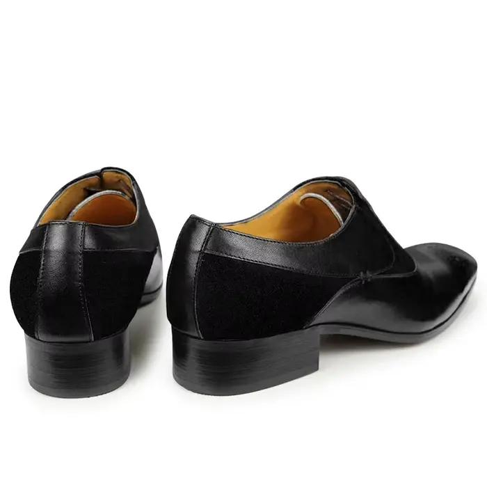 Chaussures Oxford en cuir marron pour hommes
