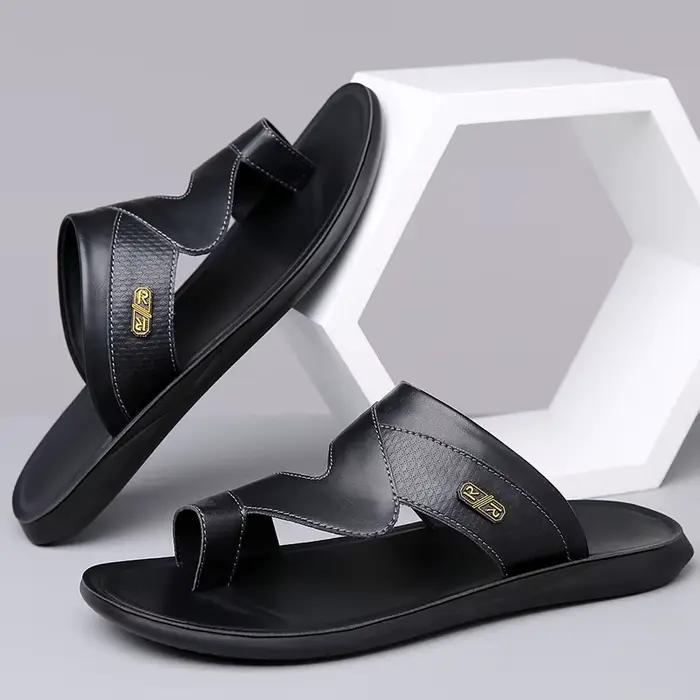 Sandales pour hommes, nouvelle collection été, antidérapantes, respirantes, légères, à semelle souple, chaussures de plage confortables, tongs à clipser, pantoufles à enfiler