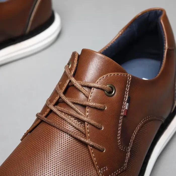 Nouvelles Chaussures Homme Printemps/Été 2026 – Confortables, de Marque de Luxe, Décontractées, à Lacets, Style Business, Chaussures Habillées BHKH pour Homme