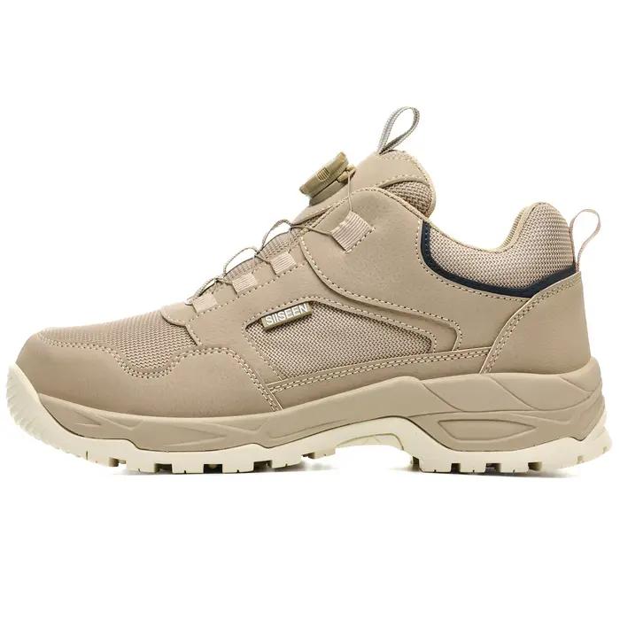 Chaussures de sécurité pour hommes, bout en acier, Anti-écrasement, caoutchouc Kevlar, fond antidérapant, chaussures de travail à boutons à la mode