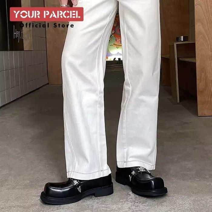Mocassins habillés pour hommes bout carré sans lacets en microfibre pour bureau et carrière élégants et confortables occassions spéciales