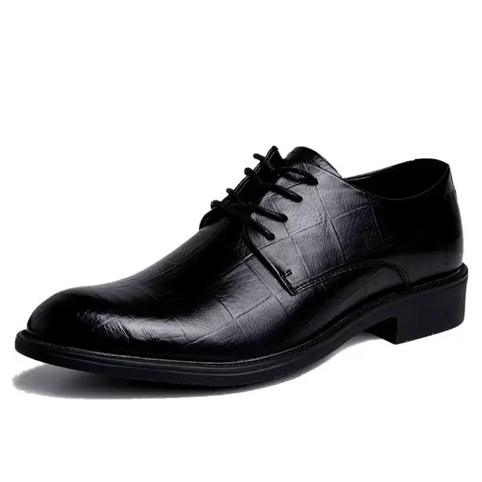 Nouveau noir hommes costume chaussures fête