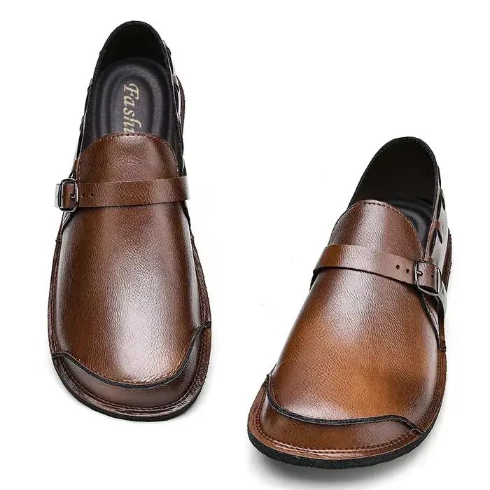 Mocassins pour hommes chaussures de conduite confortables en cuir véritable