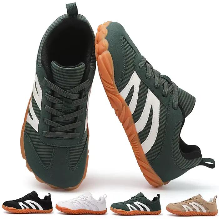 Nouvelles chaussures larges pour hommes, antidérapantes, respirantes, chaussures de marche, chaussures pieds nus à talon plat, chaussures de sport simples et confortables pour femmes