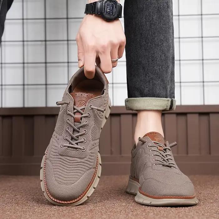 Hommes Wingtip Brogue chaussures maille Oxfords espadrilles décontractées Style britannique respirant Plus grande taille 51 52 53 54 livraison directe offre spéciale