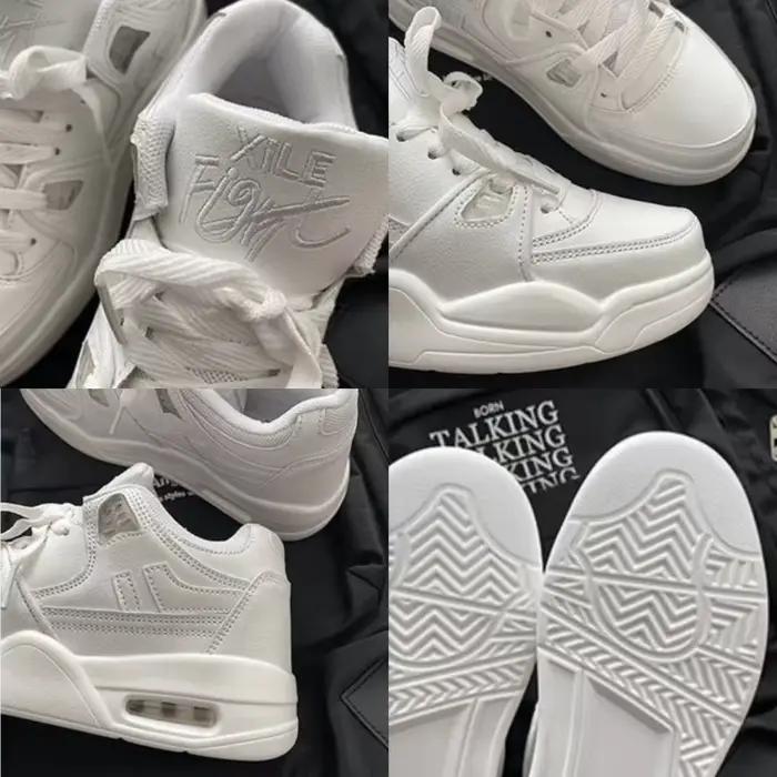 Baskets blanches à coussin d'air pour hommes