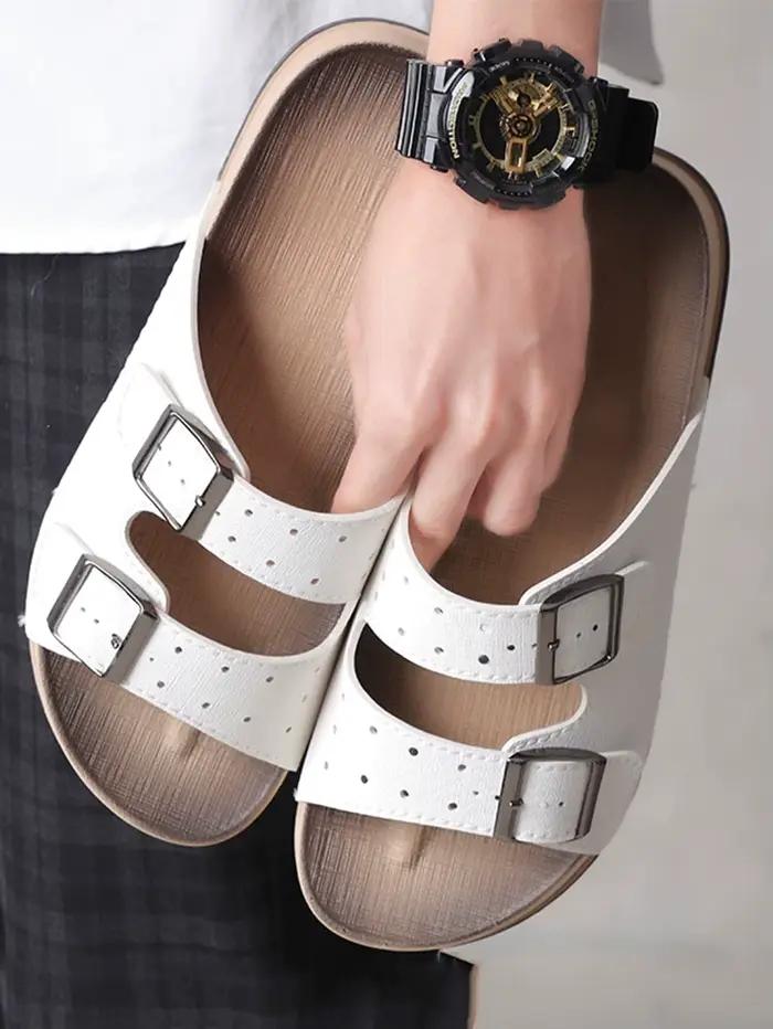 Sandales confortables pour hommes avec sangle à boucle réglable