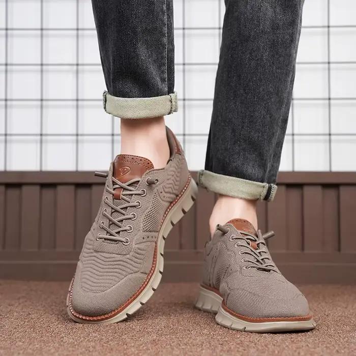 Hommes Wingtip Brogue chaussures maille Oxfords espadrilles décontractées Style britannique respirant Plus grande taille 51 52 53 54 livraison directe offre spéciale