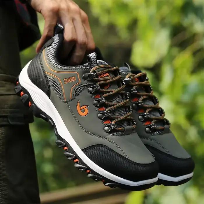 Chaussures de randonnée imperméables en cuir Pu pour hommes