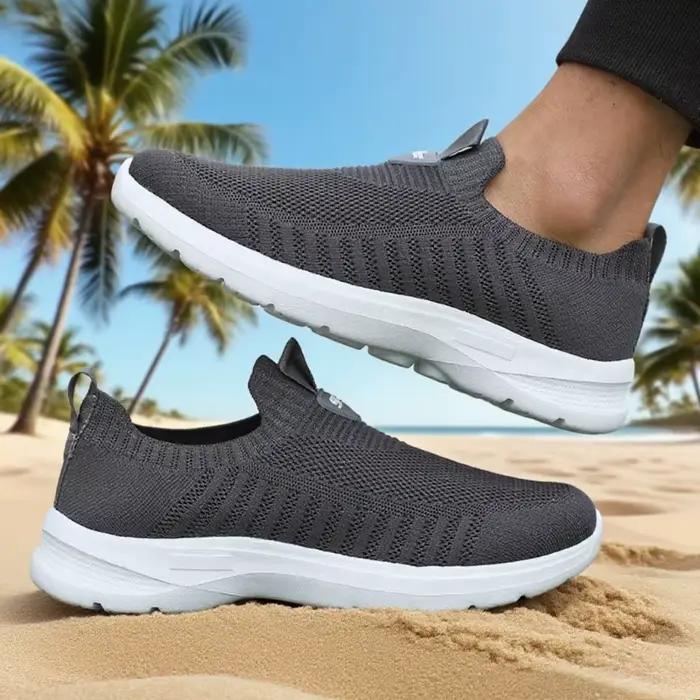 Chaussures De course en maille baskets décontractées à la mode en plein air respirant athlétique salle De sport hommes