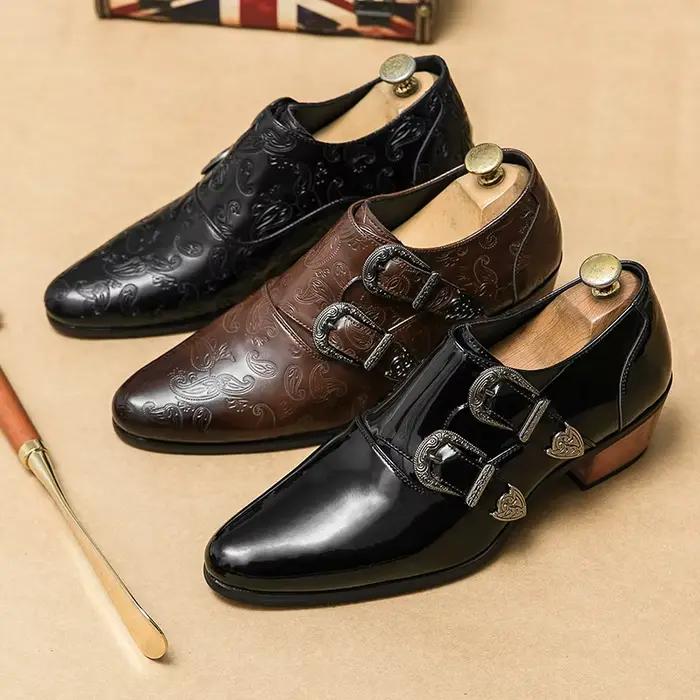 Mocassins décontractés en cuir pour hommes, chaussures d'affaires, robe formelle, mode de créateur