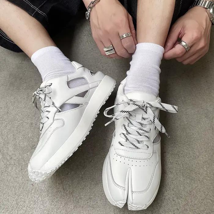 Sandales Tabi pour hommes au design décontracté et sportif, respirantes, pour l'été, le travail, les trajets quotidiens, chaussures en cuir originales, chaussures de randonnée aquatique.