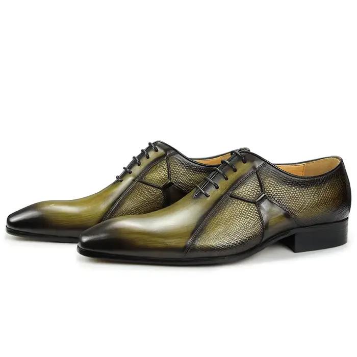 Chaussures en cuir Oxfords pour hommes