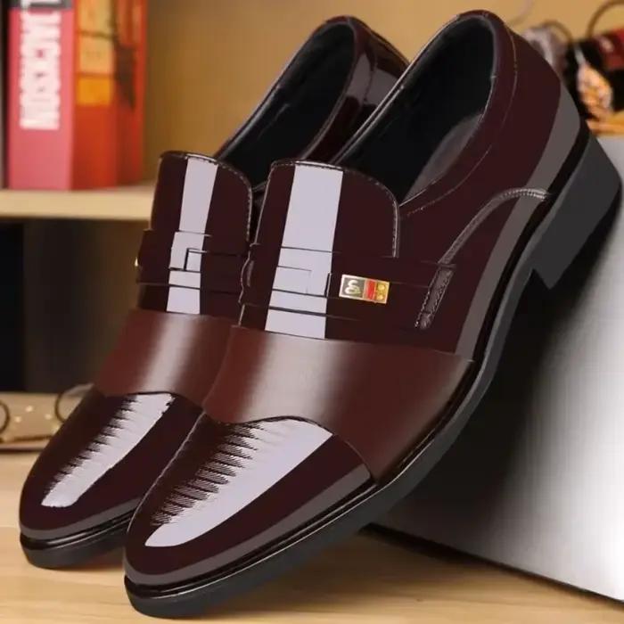 Chaussures en cuir pour hommes mariage formel Oxfords affaires décontracté bureau chaussures de travail pour hommes classique luxe pointu hommes chaussures habillées