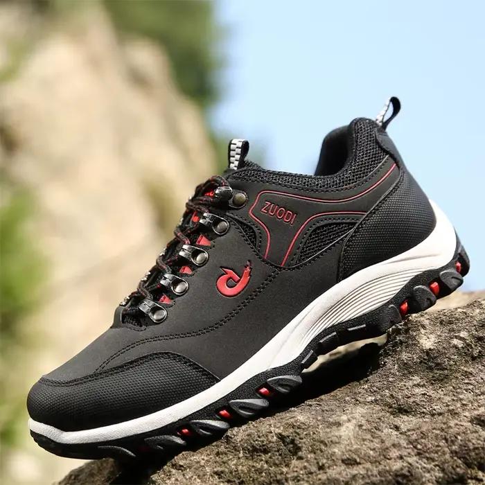 Chaussures de randonnée PUAMSS imperméables en polyester pour homme résistantes à l'usure pour randonnée, marche et chasse