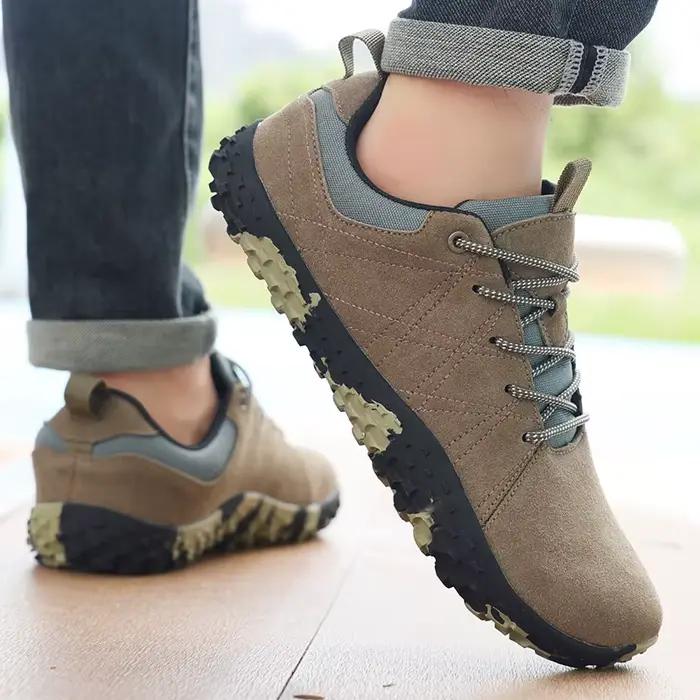 Chaussures de sport en cuir pour hommes ajustement parfait motifs géométriques confort durables activités outdoor occassions spéciales