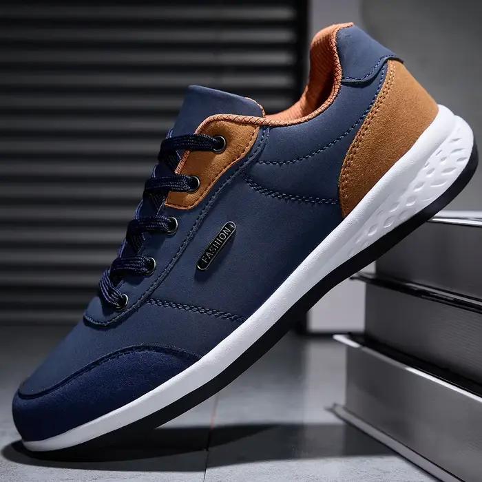 2025 hommes chaussures printemps automne imperméable marche baskets loisirs mâle en cuir