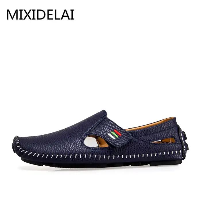 Mocassins MIXIDELAI tendance pour hommes – Chaussures décontractées respirantes d'été à scratchs pour la conduite et la