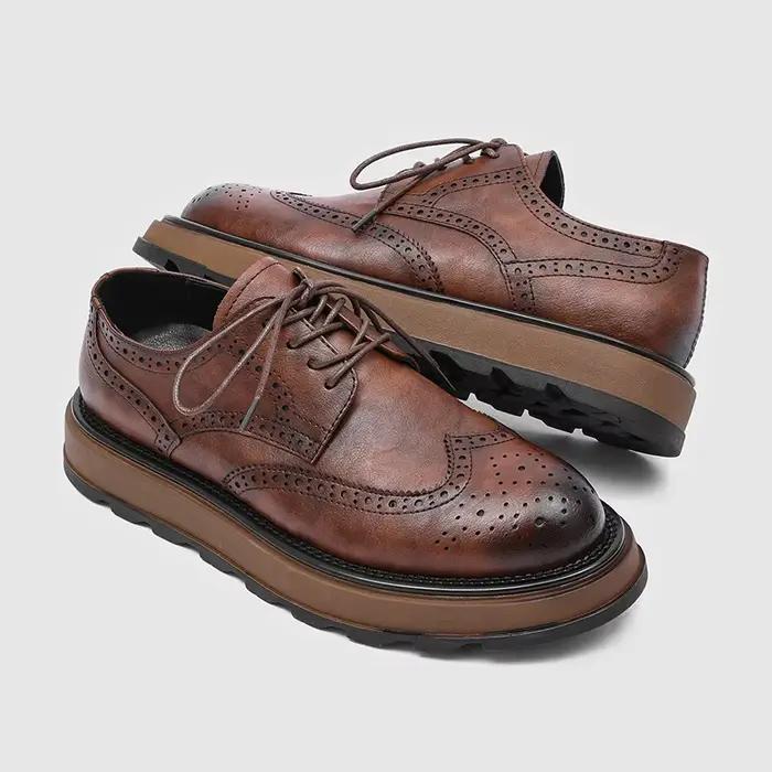 Chaussures brogues marron tendance pour hommes