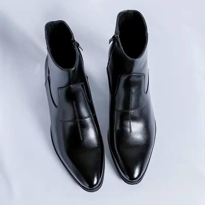 Bottines de créateur TOGEE See en cuir véritable pour homme, élégantes et confortables, idéales pour le travail et les sorties en plein air