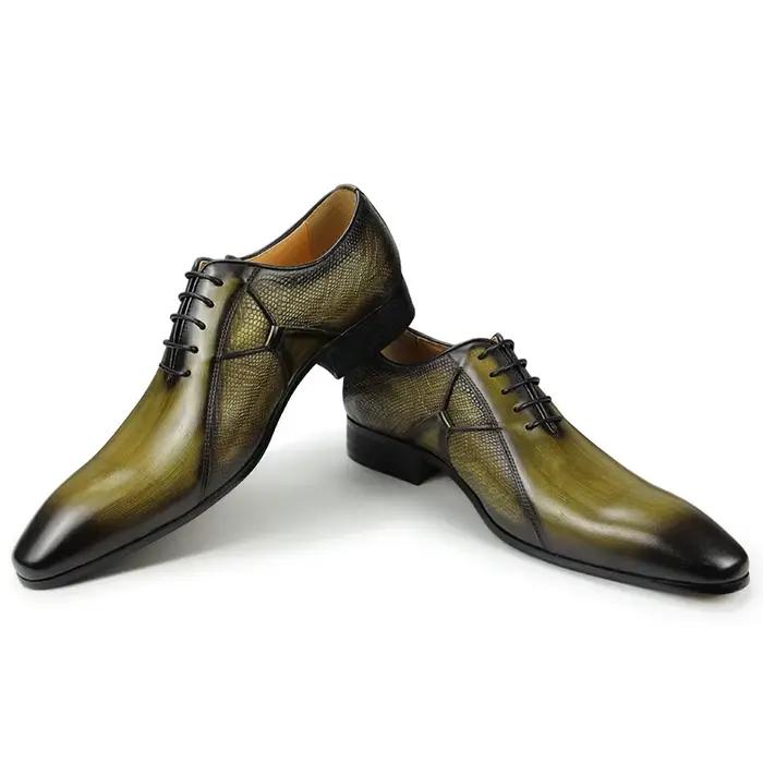 Chaussures en cuir Oxfords pour hommes