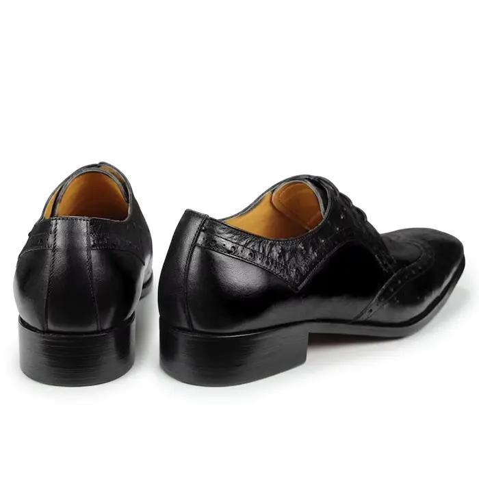Chaussures Derby classiques en cuir de vache véritable pour hommes