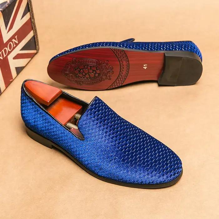 Chaussures en cuir italien sans lacet pour hommes
