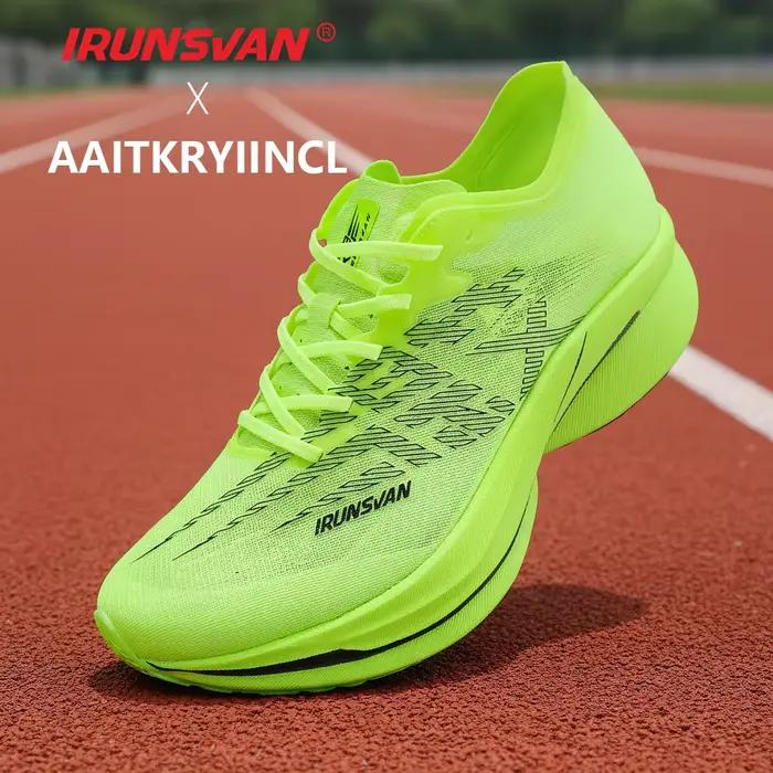 IRUNSVAN AiYing 1.0 chaussures de course pleine paume plaque de carbone mâle et femelle professionnel Marathon chaussures de course chaussures de sport hommes