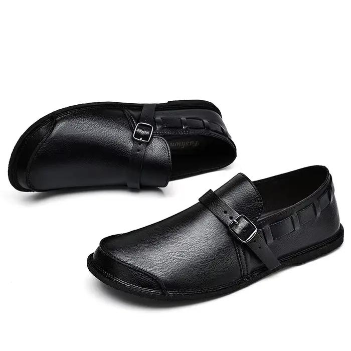 Mocassins pour hommes chaussures de conduite confortables en cuir véritable