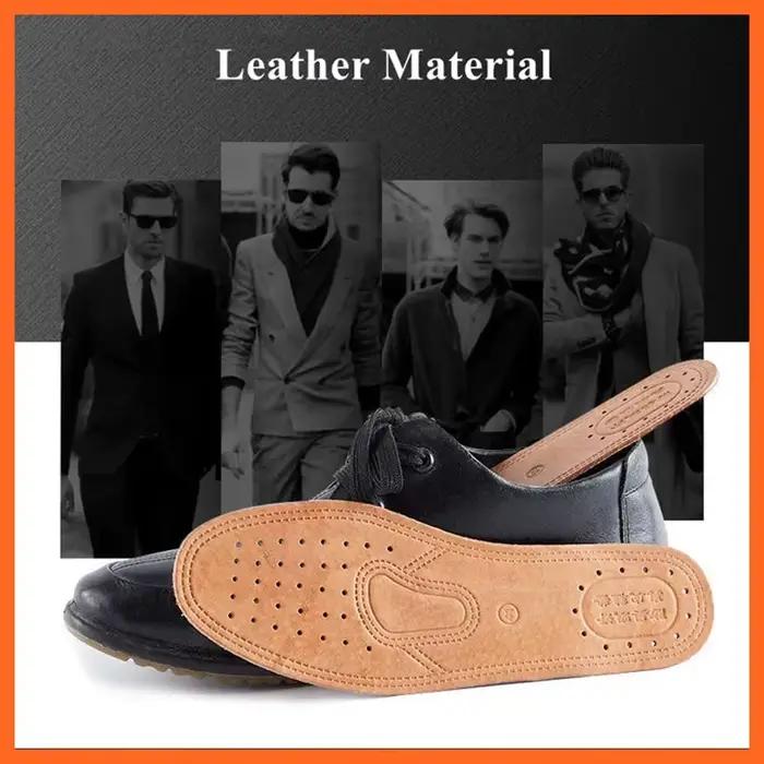 Semelles intérieures confortables en cuir de vachette pour hommes