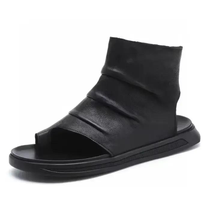 Hot New 2025 hommes sandales été plage mode loisirs japon Ninja créativité extérieur vache cuir homme sandale