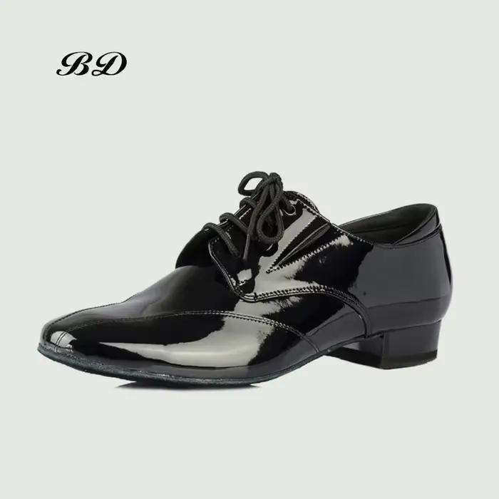 Chaussures de danse latine en cuir verni pour hommes